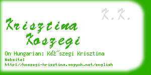 krisztina koszegi business card
